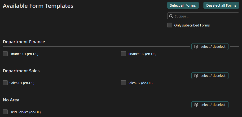 Dark Example forms structure formDev