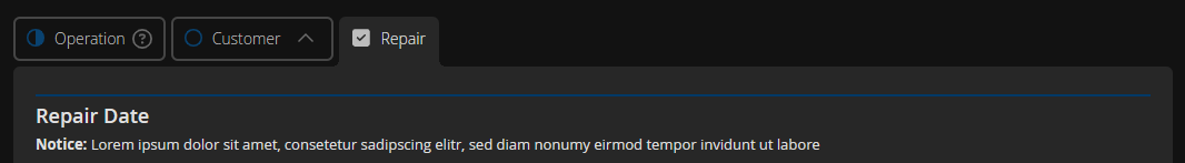 Dark Block Title