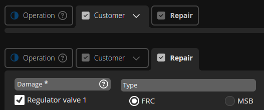 Dark Expandale Tabs
