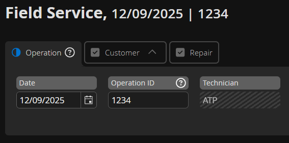 Dark Header section