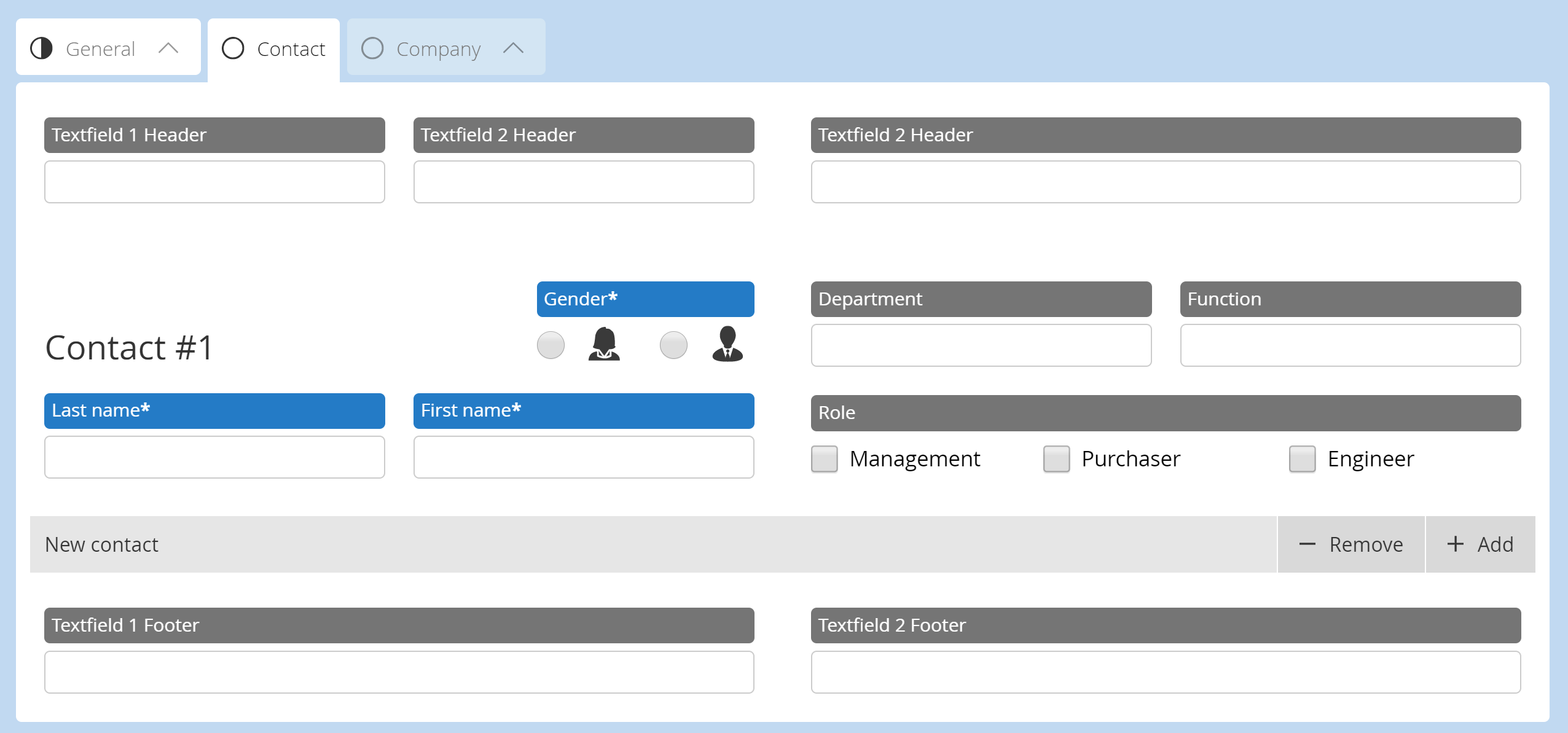 Repeating Units plus Header and Footer