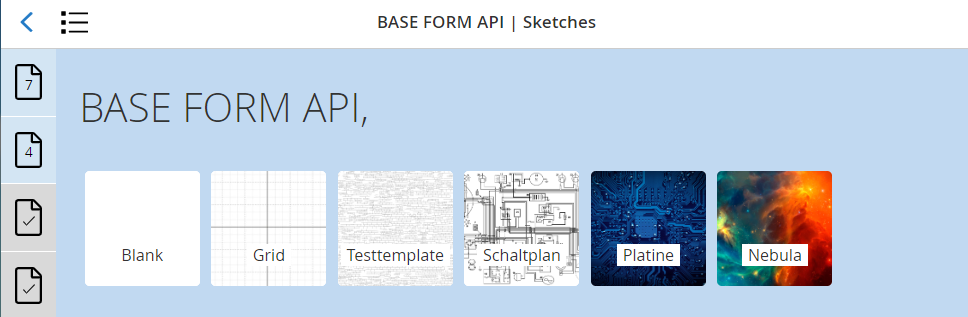 Sketch templates