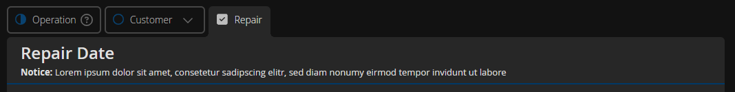 Dark Tab Caption