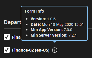 Dark Version information